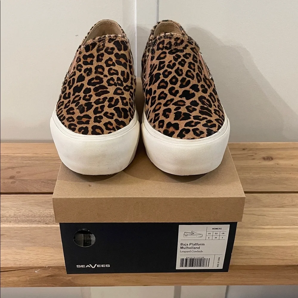 SeaVees Women's Baja Platform Sneakers in Leopard Print - Picture 2 of 7